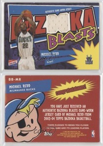 2003-04 Bazooka Bazooka Blasts Memorabilia Michael Redd #BB-MR