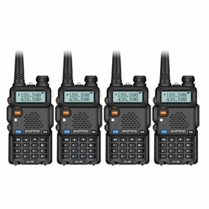 4PC BAOFENG UV-5R VHF/UHF Dual Band Two Way Ham Radio Walkie Talkie Transceiver - Picture 1 of 12