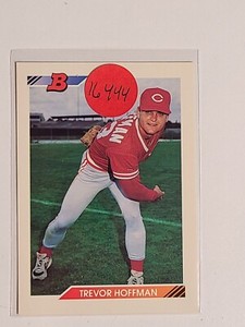 Trevor Hoffman 1992 Bowman Rookie Card RC #11 Reds San Diego Padres A9