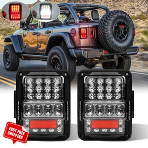 Pair LED Tail Lights Tail Lamps Turn Reverse For Jeep Wrangler JK JKU 2007-2018 - Picture 1 of 11