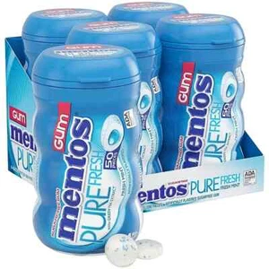Mentos Pure Fresh Mint, Sugar-Free Chewing Gum, 50 pcs., 4 pk. - Picture 1 of 5