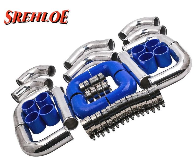 Universal 2" Aluminum Intercooler Piping Kit w/Coupler + T-Clamps - Image 1 of 4