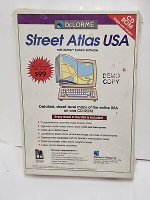 Vintage Demo Version DeLorme Street Atlas USA 1991 - New & Sealed - Image 1 of 4