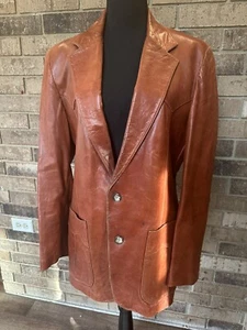 Vintage Distressed 1970’s SILTON Leather Blazer Jacket Sport Coat 38 AMAZING 😍 - Picture 1 of 8