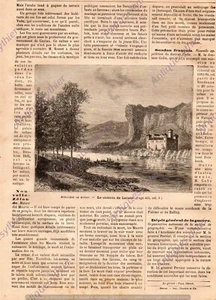 CHATEAU DE LACAZE CASTLE TARN ARTICLE DE PRESSE JV 1888 - Imagen 1 de 1