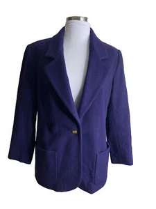 Lands End Cashmere Blend Blazer SSize 10P Purple - Picture 1 of 12