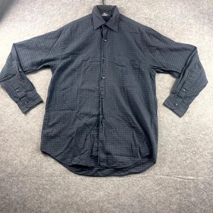 Camisa con botones Nautica para hombre manga larga pequeña azul a cuadros informal bolsillo de algodón - Imagen 1 de 9