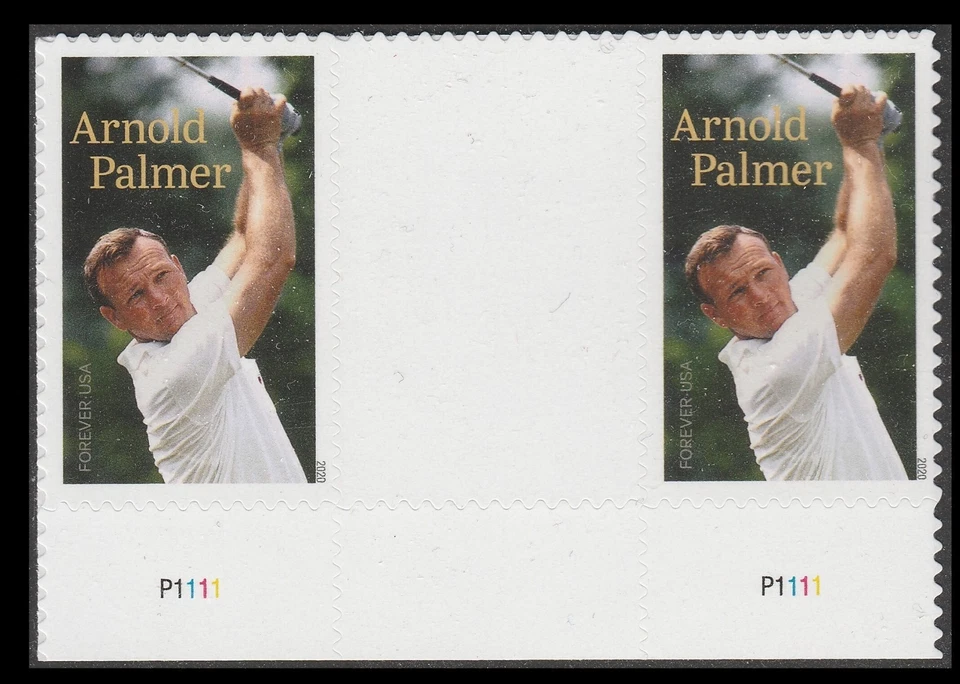 US 5455 Arnold Palmer F vert gutter plate pair MNH 2020 - Image 1 of 1