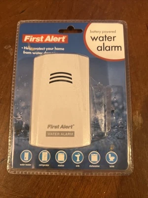 FIRST ALERT Water Alarm Damage Protection Battery Operated New But SEAL Broken - Image 1 of 3