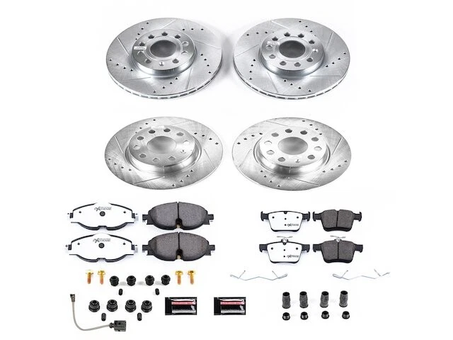 Front and Rear Brake Pad and Rotor Kit For 2015-2018 Audi A3 Quattro QV741DW - Изображение 1 из 1