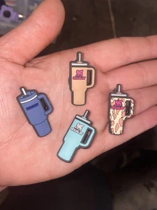 Stanley Tumbler Girly Cool Shoe Charms Crocs Jibbitz Set Of 4 - Picture 1 of 1