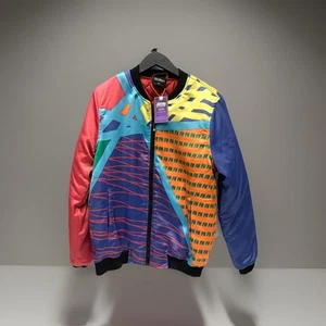 Chaqueta Four Bomber Para Hombre Talla Med Diseño Bloque de Color Bolsillos Ribeteados Anchos Nueva - Imagen 1 de 7
