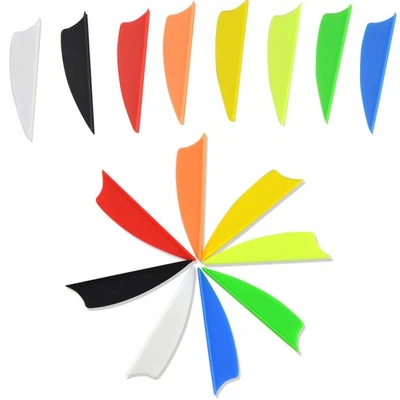 50pcs 1.75" Rubber Vanes Archery Arrow Fletching Plastic Fletches Hunting DIY - Image 1 of 4