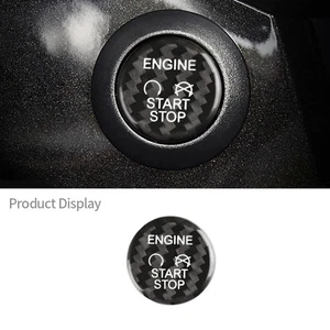 Real Carbon Fiber Engine Start Stop Button Cover Trim For Ford Focus Kuga Escape - Picture 1 of 7