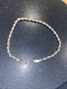 Rope Bracelet Stamped 18KGT , 3+grams , 7.5 Inches - Picture 1 of 7