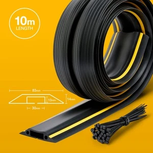 Deeba UK Boden Kabel Abdeckung Schutz mit Packung Kabelbinder | Schwerlast Kabel... - Bild 1 von 7