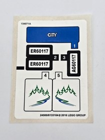 LEGO Sticker Sheet 60117 24447 City Van & Caravan