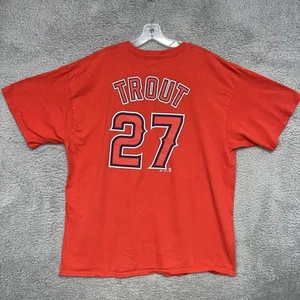 Majestic Mike Trout T-Shirt Herren 2XL XXL rot #27 Los Angeles Angels Trikot Tee - Bild 1 von 8