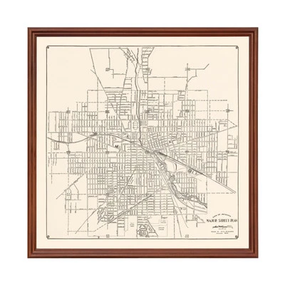 Old Map of Jackson, MI 1929 - Vintage Jackson Michigan Art - Image 1 of 4