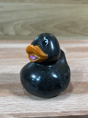 RUBBER DUCK - Halloween Black Glitter Sparkle Duck - Image 1 of 4