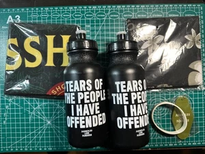 A**holes's Live Forever Green Black And Black And Grey Bandanas + 2 Water Bottle - Picture 1 of 3