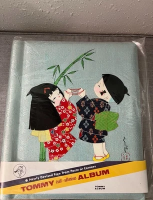Álbum de fotos Tommy japonés cubierto de tela de seda vintage nuevo en caja abierta-raro Foto 1 de 4
