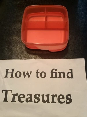 R3) BRAND NEW TUPPERWARE ORANGE ECO DIVIDED BENTO BOX NO LEAK LUNCH PORTION - Image 1 of 3