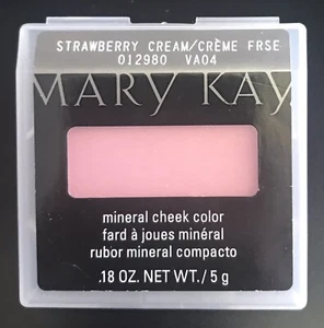 New In Package Mary Kay Mineral Cheek Color Blush Strawberry Cream Full Size - Picture 1 of 2