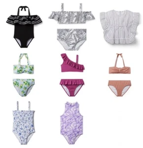 NWT Janie and Jack 2-Piece Bikini Swimsuit One-piece Sz 14 Cover-Up Lot Of 4 Pc - Picture 1 of 14
