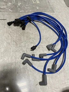Summit Spark Plug Wires 867803,Spiro Wound 8mm Blue 90 Deg Boots Chevy Sm Blk V8 - Picture 1 of 16