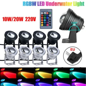 10W/20W RGB LED Unterwasserstrahler Strahler Fluter Teich Lampe IP65 Wasserdicht - Bild 1 von 14