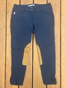 Tailored Sportsman Trophy Hunter Front Zip Breeches in Black&Blue/Tan (sz 30) - Picture 1 of 3