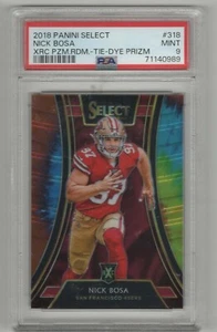 NICK BOSA 2018 PANINI SELECT XRC PRIZM TIE DIE PRIZM #/25 03/25 PSA 9 - Picture 1 of 1