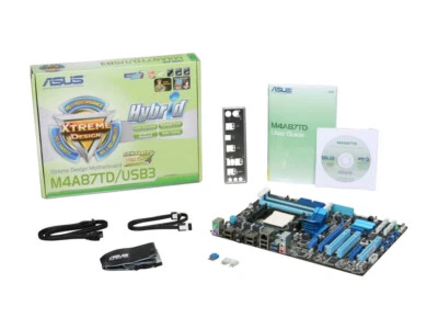 ASUS M4A87TD/USB3 AMD 870 Socket AM3 SATA 6Gb/s USB 3.0  ATX Motherboard - Image 1 of 4