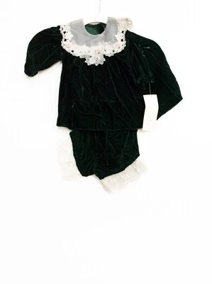 Vestido tutú de rayón blanco oscuro de terciopelo floral para muñecas de papel niñas pequeñas 6-9M Foto 1 de 4