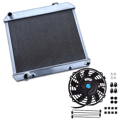 Radiador y ventilador de aluminio de 3 filas para 1960-1965 1961 1962 1963 1964 Cadillac DeVille Foto 1 de 4
