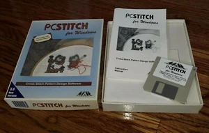 PC Stitch Version 3.0 disk Windows Software in ORIGINAL BIG BOX w manual book - Picture 1 of 1