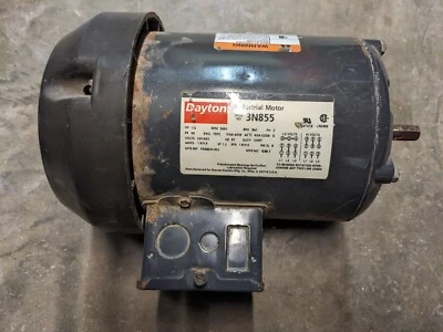 Dayton Industrial Motor,  3N855 1/2hp - Image 1 of 2