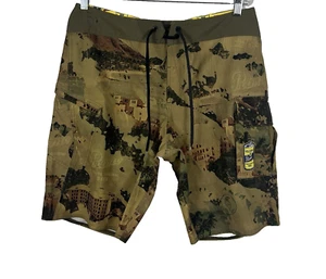 Volcom Mod Tech Primo Beer Board Shorts Mens Size 34 Camouflage Swim Shorts - Picture 1 of 9