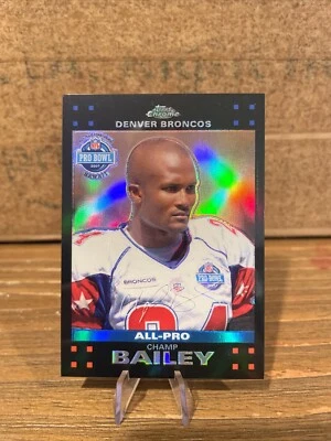 2007 Topps Chrome Champ Bailey Refractor Card #TC101 League Leaders Broncos HOF - Image 1 of 2