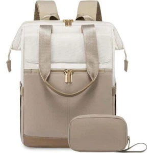 16 Pockets Laptop Bag Large Capacity Shoulder Bag Simple Backpack for Women - Photo 1/11