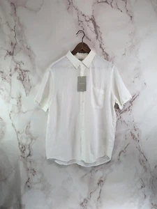 Camisa Everlane Para Hombre XS Blanca El Lino Manga Corta Calce Ajustado Con Botones - Imagen 1 de 11