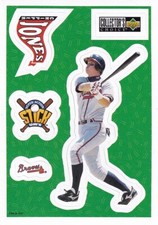 1997 Upper Deck Collectors Choice Chipper Jones Stick'Ums #10 Braves
