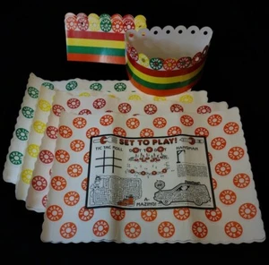 Vintage Party Favors Life Savers Candy Set of 8 Placemats & Hats - Picture 1 of 9