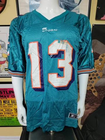 VTG 90s Miami Dolphins Dan Marino Football Jersey Starter 48 Large Cover