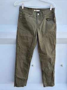 Levis Damen 27 Denim Jeans Olivgrün Boyfriend Relaxed Mid Rise 98% Baumwolle - Bild 1 von 8