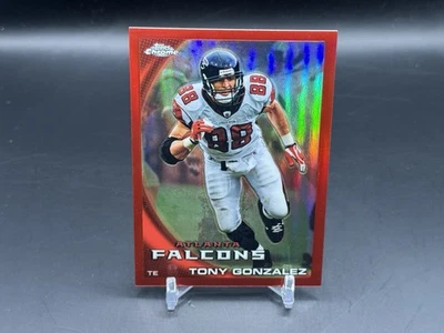2010 Topps Chrome Football Tony Gonzalez #C24 Red Refractor /25 Falcons - Image 1 of 2