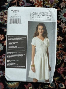 NEW Vogue 9046 CLAIRE SHAEFFERS CUSTOM COUTURE  Dress Pattern Sz 8-10-12-14-16 - Picture 1 of 3
