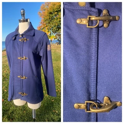 Polo Ralph Lauren Sailor Jacket Shirt Top  Metal Lobster Clasps Women Sz Medium - Image 1 of 4