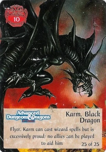 Karm, Black Dragon 25/25 - 1st Edition Spellfire CCG TSR, Inc. 1994 - Immagine 1 di 4
